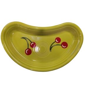Fiestaware Exclusive HLCCA Crescent Tray Lemongrass Cherries